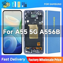 6.6'' Super AMOLED For Samsung A55 5G LCD A556V A556E A5560 Display Touch Screen Digitizer For Samsung A556B LCD Frame