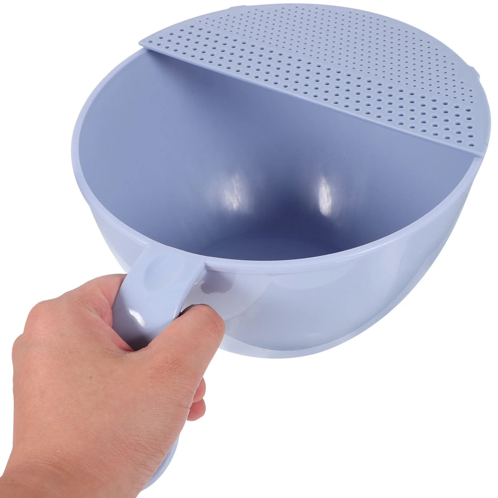 

Colander Rice Rinse Kitchen Washing Basket Machine Multi Functional Strainer Sieve Bowl Blue Scoop for Tool Filter