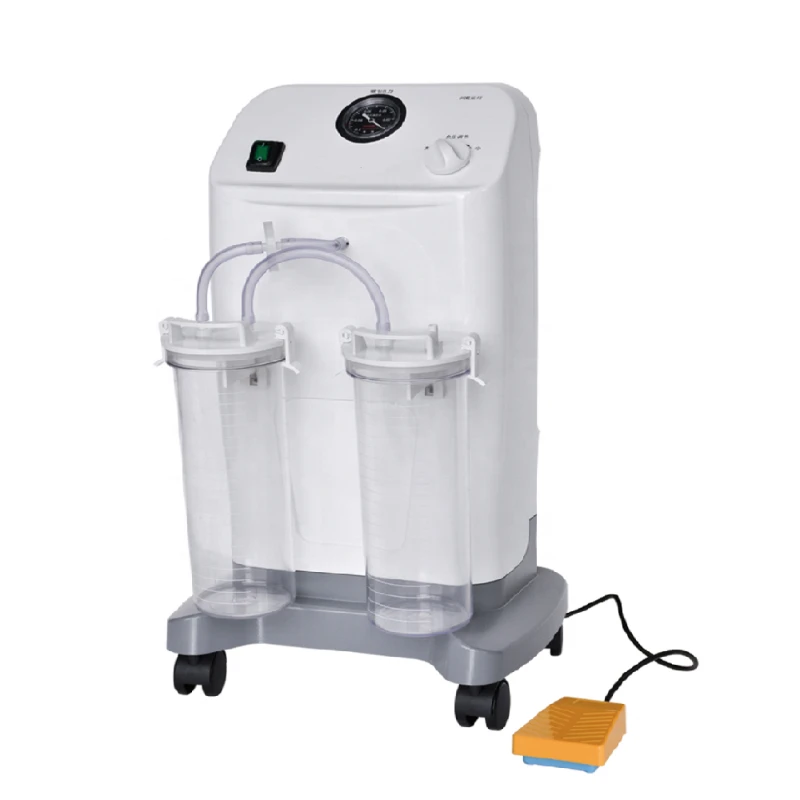 

New Portable Electric Vacuum Suction Apparatus Mobile Type Double Bottle Surgical Suction Pump Professional