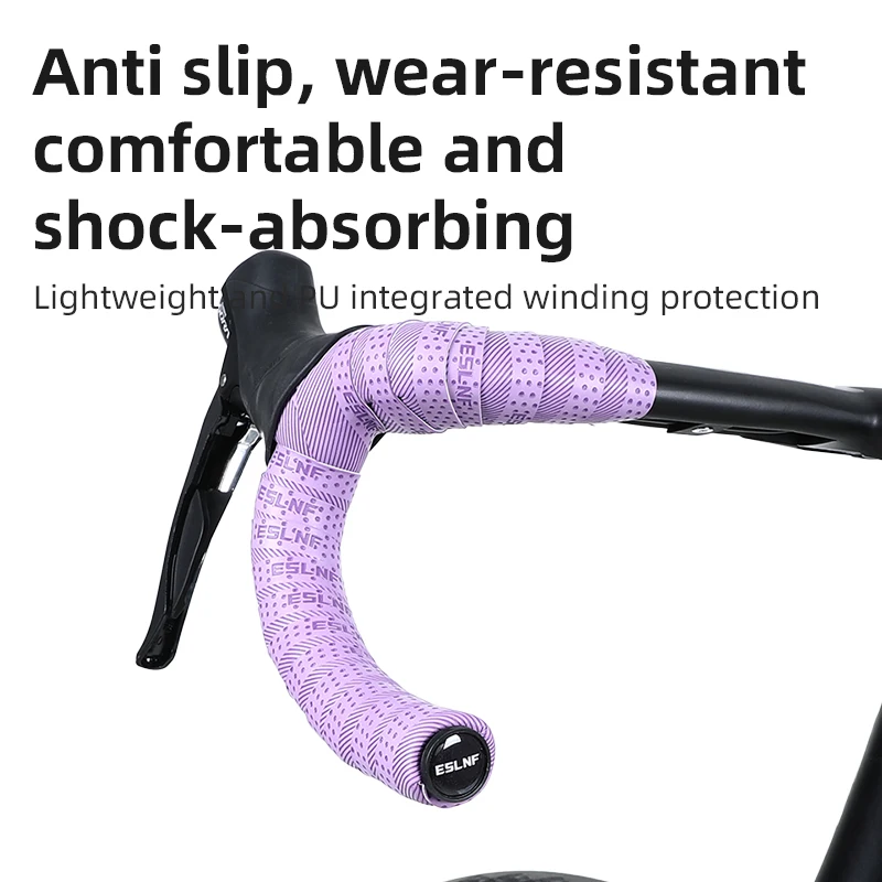 ESLNF Durable Comfortable Bicycle Handlebar Tape Non-Slip Wear Resistant Absorption Leather Handle Road Bike Handlebar Tapes image 5