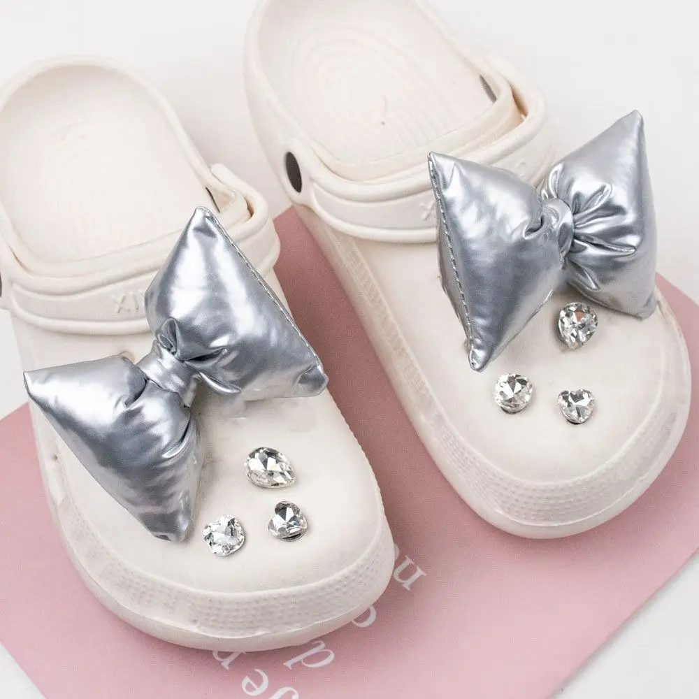 

High Quality Bow Shoes Charms DIY Detachable Shoes Chain Decor Candy Colors Shoes Buckle Decorations Gift