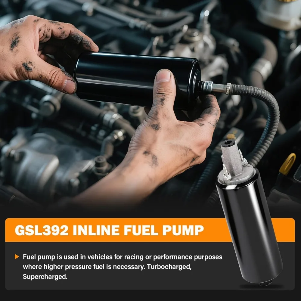 Inline Fuel Pump & Filter Regulator 58 PSI LS Swap EFI Conversion 255LPH High Pressure External Pump