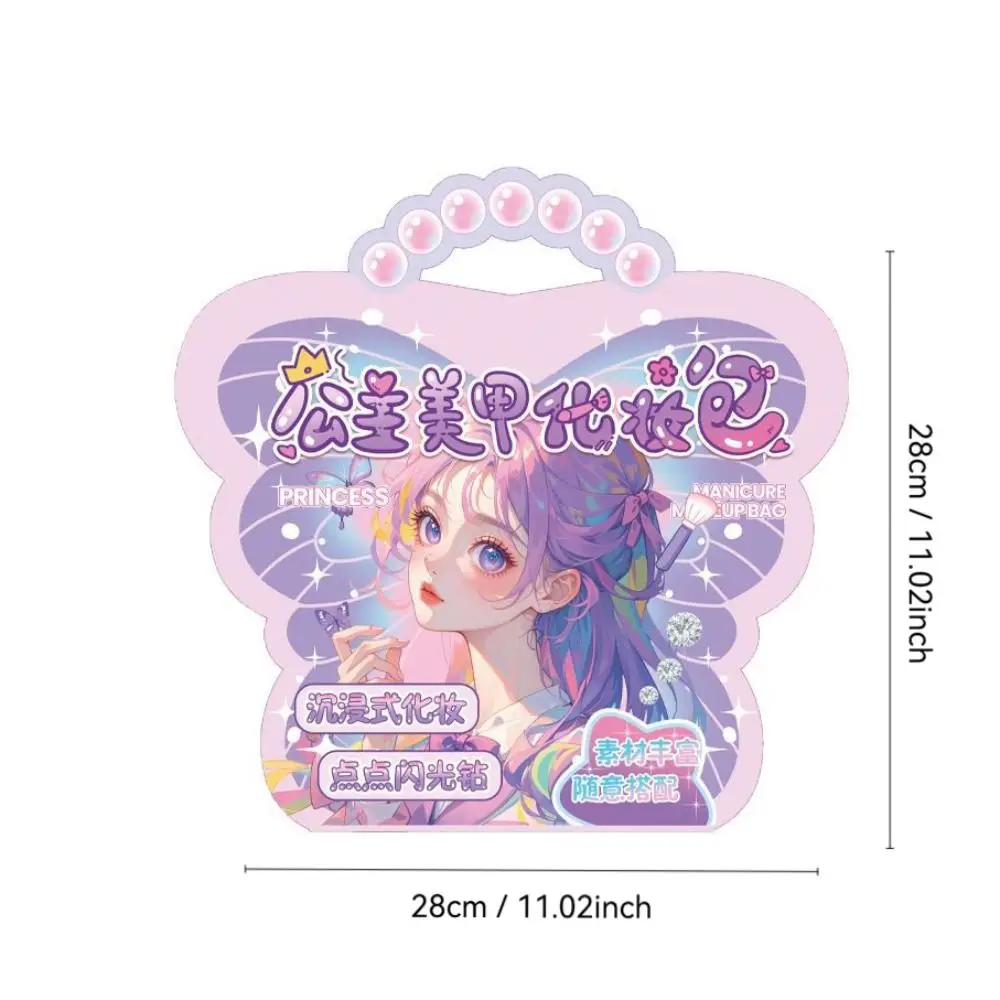 Autocollants de maquillage d'ongles princesse, quatre Modes de jeu, améliore la capacité pratique, livre silencieux, poignée de dessin animé, DIY bricolage