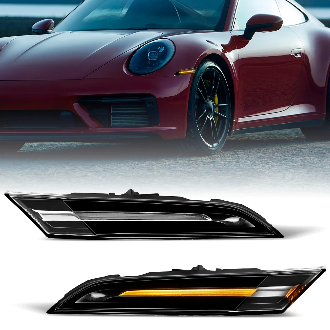 Side Marker Blinker Indicator Lamp For Porsche 911 Carrera 992 GT3 Turbo 2020-2023 LED Turn Signal Light 992953041C 992953042C