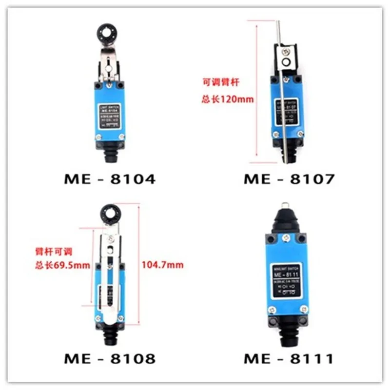 1PC Waterproof ME-8108 8107 8166 9101 Position Switches Micro-motion TZ-8122 Limit Switch For Roller Resets Mechanical Inductor