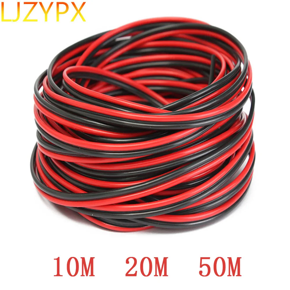 2Pin Electric Red Black Wire Cables Monitor/Audio Cord 0.3/0.5/0.75/1/1.5/2.5mm2 22Awg Flexible Copper Speaker Led Lights Wiring