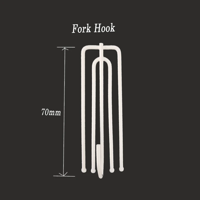 Asazal Four Prong Fork Hooks Curtain Rail Accessory High Quality Clamp for Tracks Tulle Tape Clips Pin Drapes