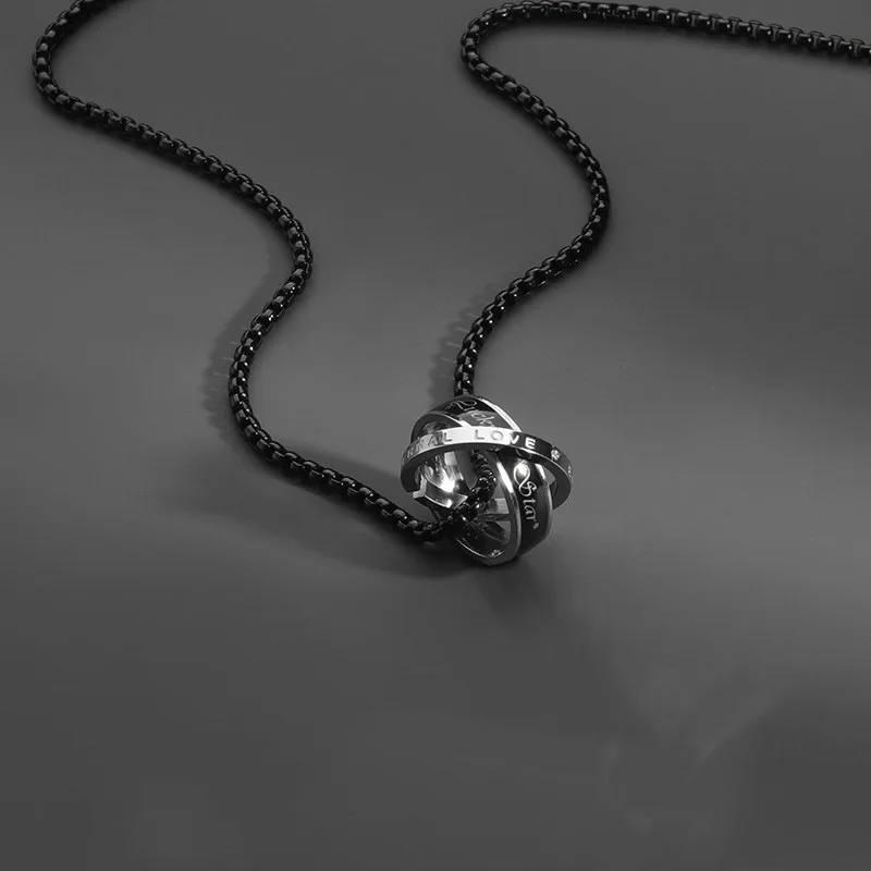 Titanium Steel Necklace For Men Exquisite Feeling European American Hip-hop Couple Cold Simple Style