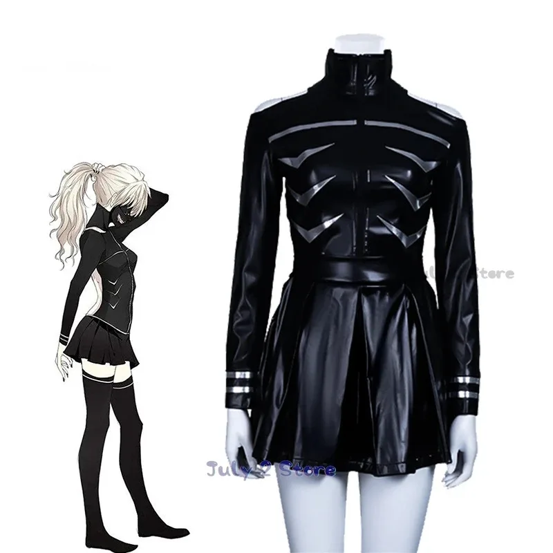 

asdh8@Tokyo Cosplay Ghoul Ken Kaneki Anime Touka Kirishima Wig Uniform Cosplay Costume Halloween Balck Carnival Outfit Couple S