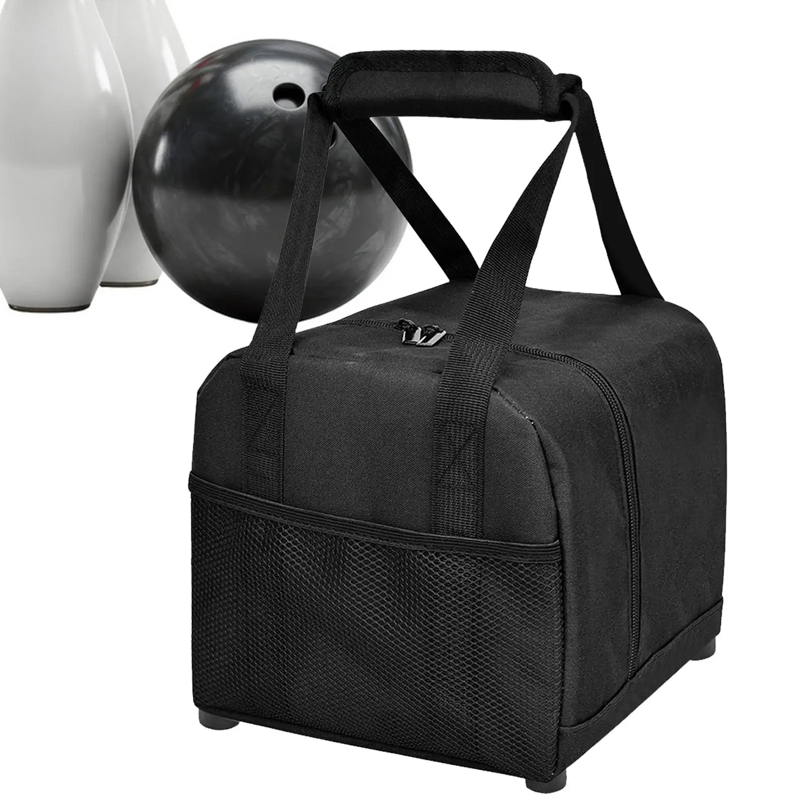 Bowling Ball Bags Bowling Ball Tote With Padded Holder With Side Mesh Pockets Portable Equipment Storage For Travel Keys Wallet