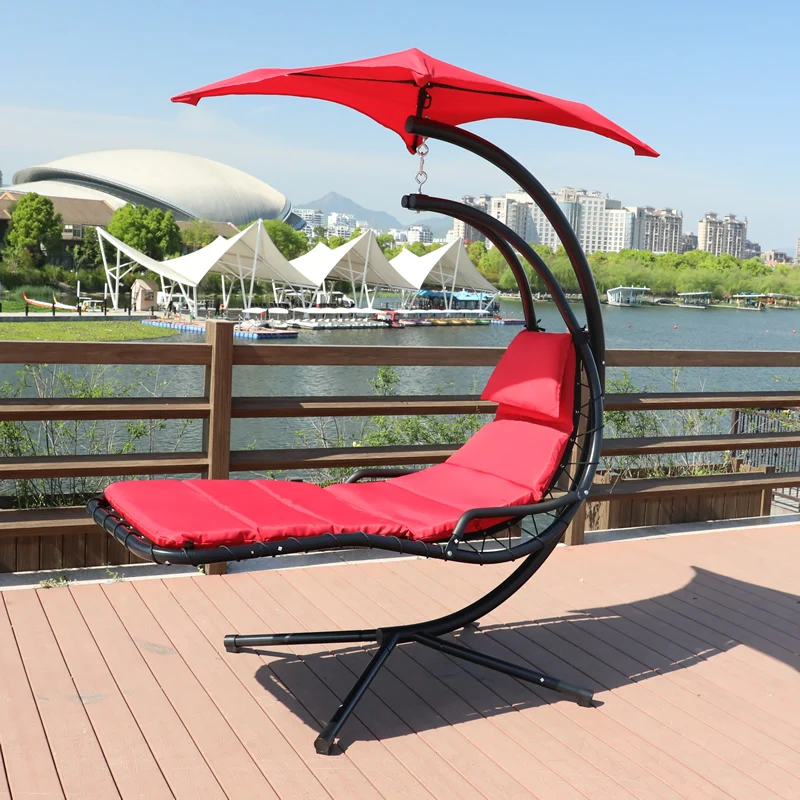 Backyard Hammock with Stand Up Hanging Chair Outdoor Terrace Adult Swing Chair