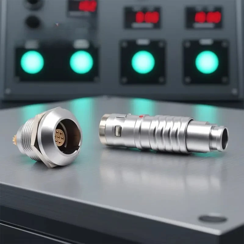 Factory K Series FGG 1K Quick Lock In-Line 8-Pin 10-Pin DIN Circular Connector Copper touchpoint for wire connections