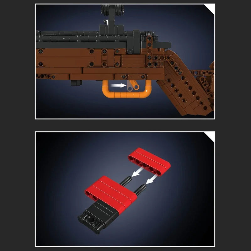 Mould King 14002 1117PCS Block Gun Toys The MOC 98K Sniper Rifle Building Block Set Assembly Brick Gun Model Kids Christmas Gift