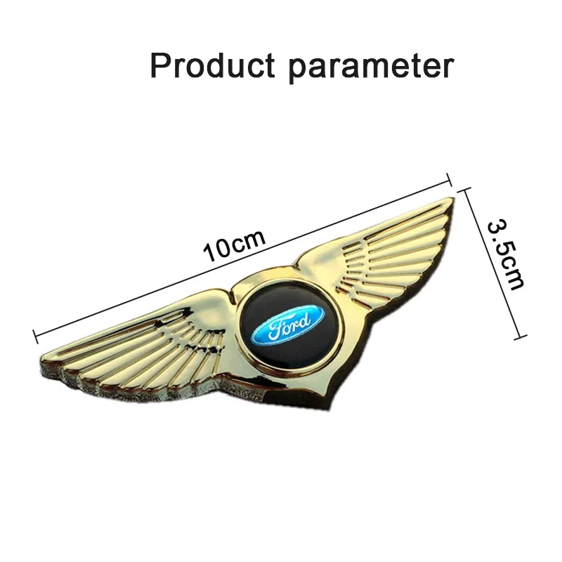 Car Badge Sticker Front Grille Wings Emblem Decal for Ford Mustang Explorer Fusion Focus MK2 MK3 MK8 1 2 3 Mondeo Kuga Ecosport