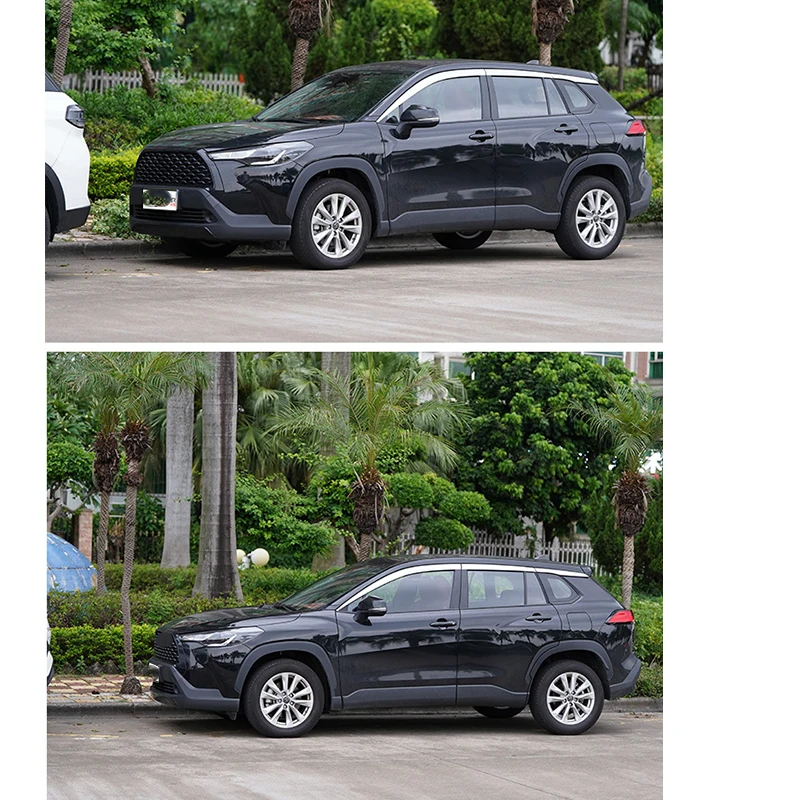 new FIT For Toyota Corolla Cross G10 2020-2026  ABS chrome black waterproof Door Window Visor Vent Shades Sun Rain Guard 6PCS