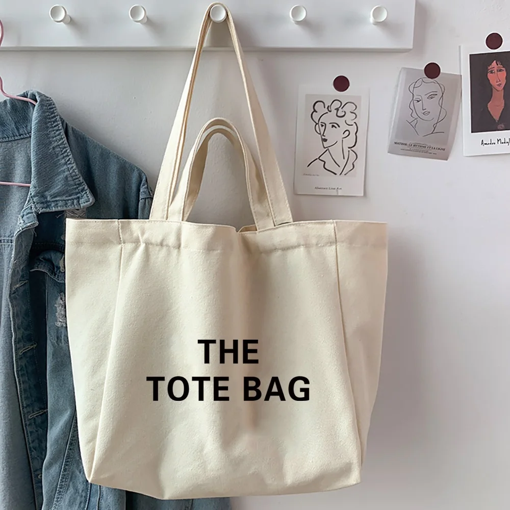 Women Shopper Handbag Text Walls Printed Bag Harajuku Ladies Shopping Bag Canvas Shopper Bag Girl Tote Bag Shoulder Lady Bag