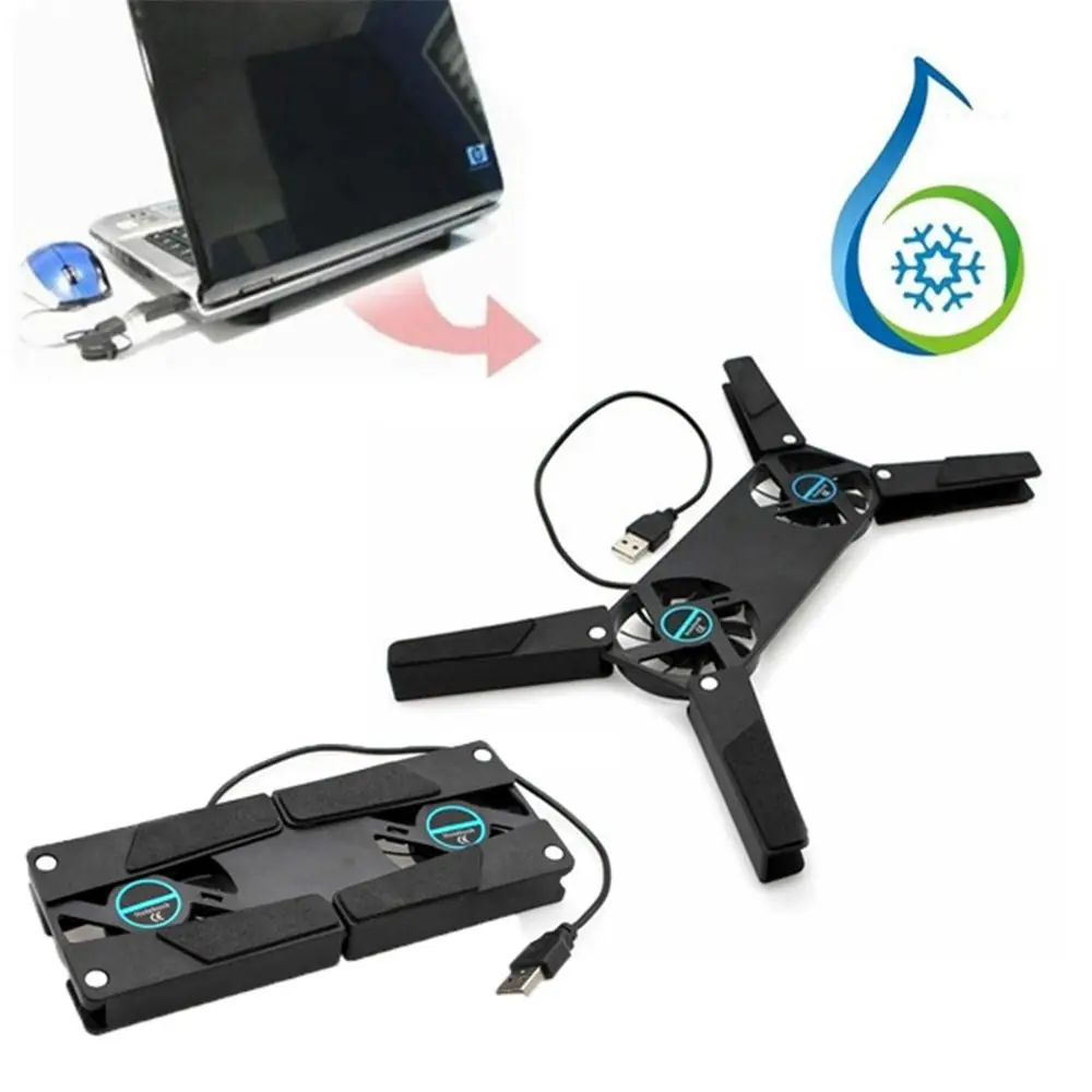 

Slim Smart Computer for Notebook Laptop Accessories Cooling Pads 2 Fans Cooler Fans Cooler Stand