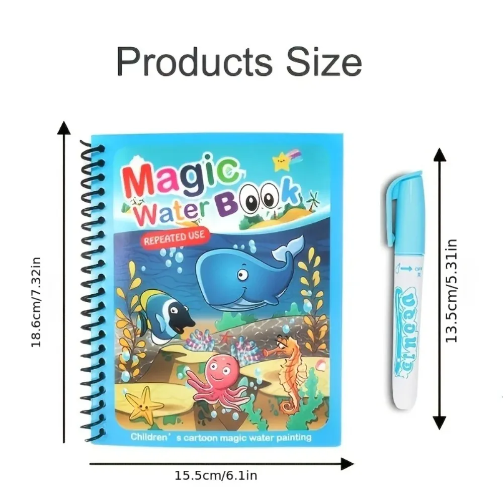 Reusable Magic Water Coloring Book Kindgarten Graffiti Painting DIY Drawing Toys Sensory Toys For Kids Early Montessori Toy