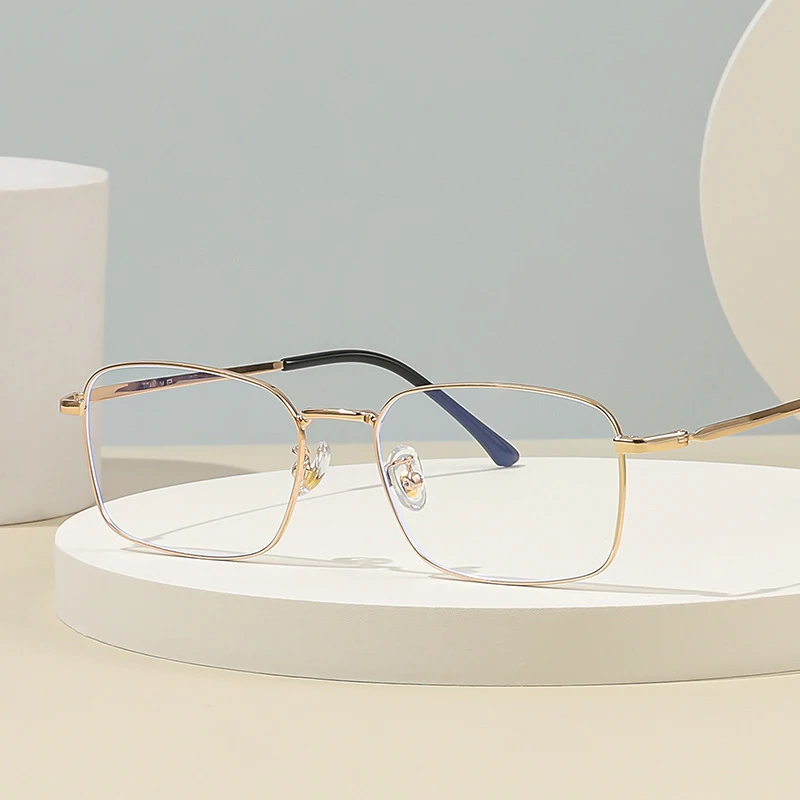 VICKY Neue modische Herren-Brillenfassung von High-End Light Luxury, Anti-Blaulicht-Lesebrille, anpassbare Sehstärke 89166