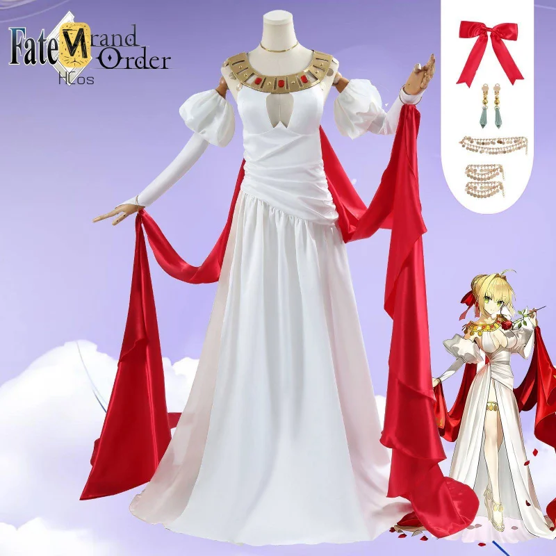 

HCos Fate/Grand Order Saber Cosplay Costume Role Play Women Sexy Elegant Halloween Party Dress Suit Full Set