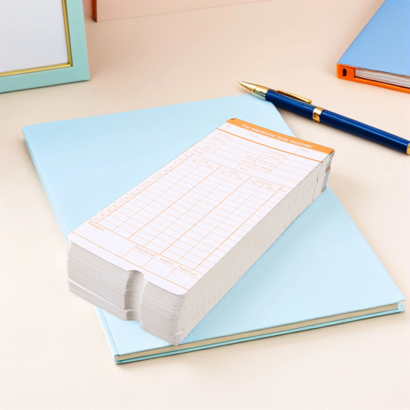 Attendance Paper Office Time Record Cards Staff Attendance Monthly Format Commute Time Clock Cards