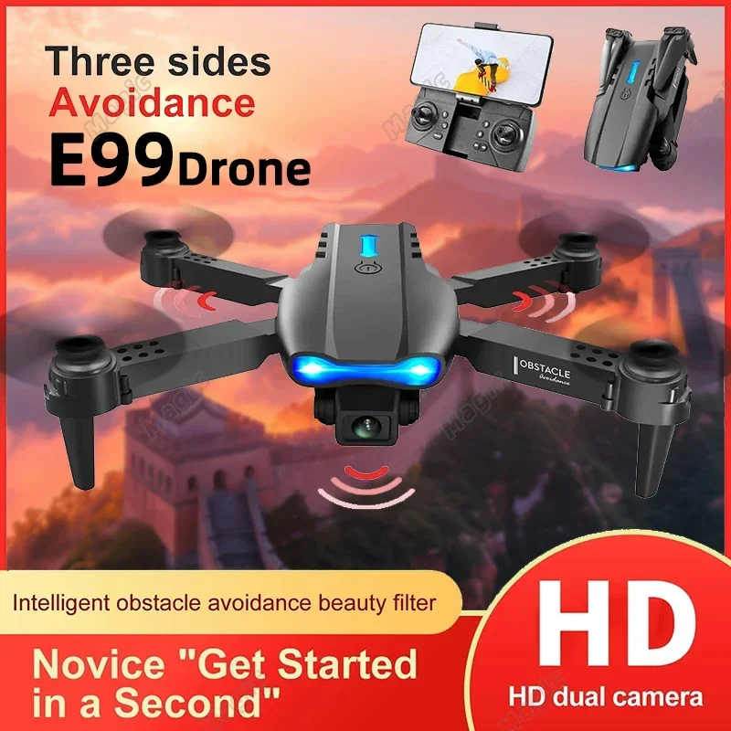 New E99 8K HD Camera Remote Control Drones Foldable Quadcopter Optical Flow Positioning Aerial Photography Remote Control Dron