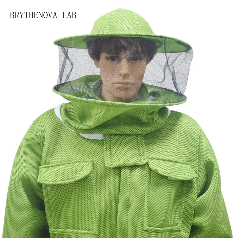 Beekeeping Clothing Veil Hood Hat Professional 3D Air Cotton Bee Fabric Suits Full Body Beekeeper Clothing Equipment