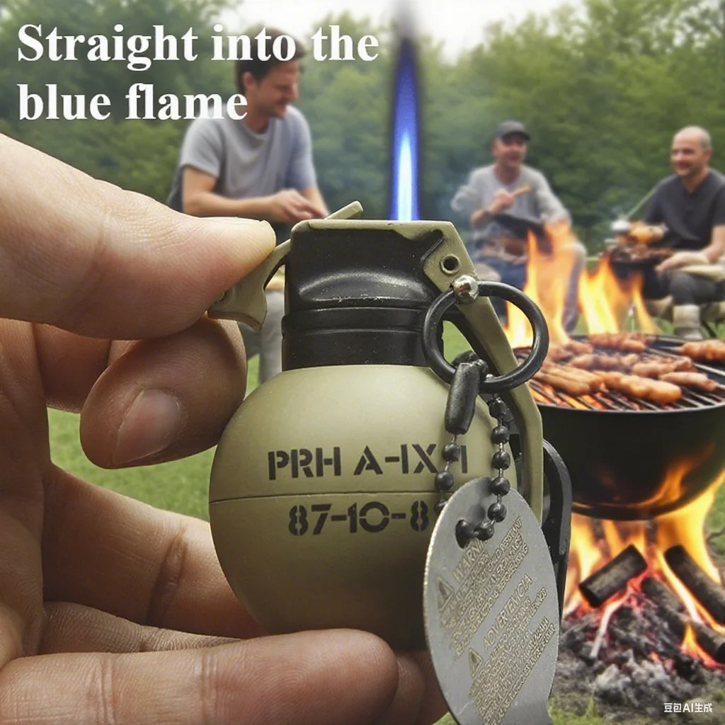 

Новая персонализированная мини-граната с синим пламенем, брелок-зажигалка, портативная ветрозащитная надувная зажигалка для сигар с прямой зарядкой, мужской подарок