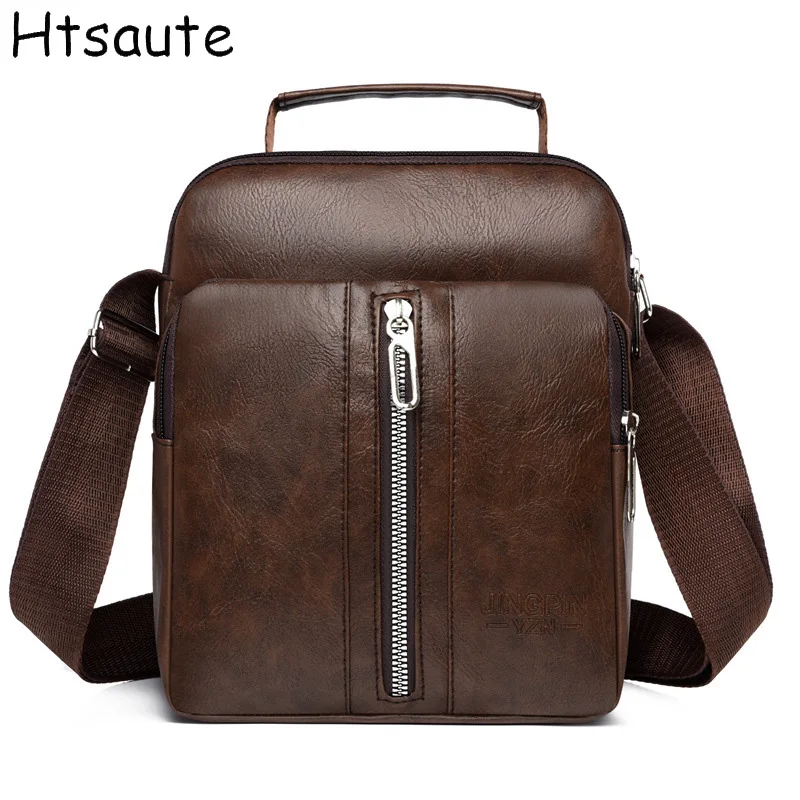 

Men Shoulder Cross Body Sling Bags Fashion Casual Multi-Capacity Brand Designer Business PU Male Briefcase Messenger Bag