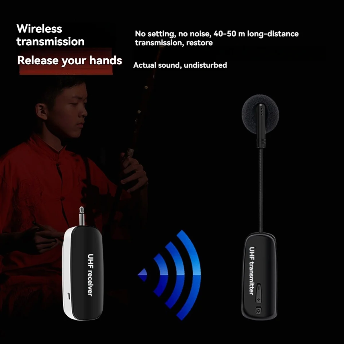 BAAZ HOT~Clip-on-Mikrofon für Musikinstrumente – vielseitiges Mikrofon für Erhu-Tonabnehmerverstärker