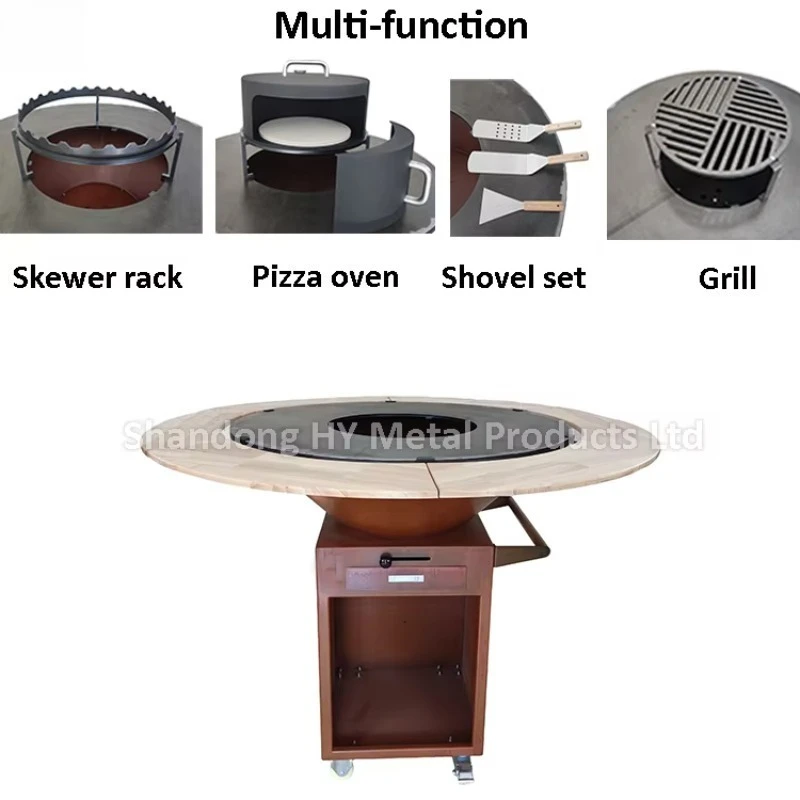 2026Hot Application: Holiday Gatherings | Corten Steel Wood Burning Outdoor Fireplace