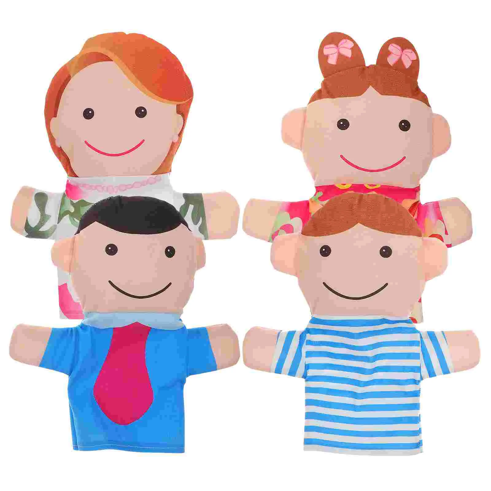 

4 Pcs The Marionettes Family Hand Puppet Puppets Aldult Plush for Babies Kids Child