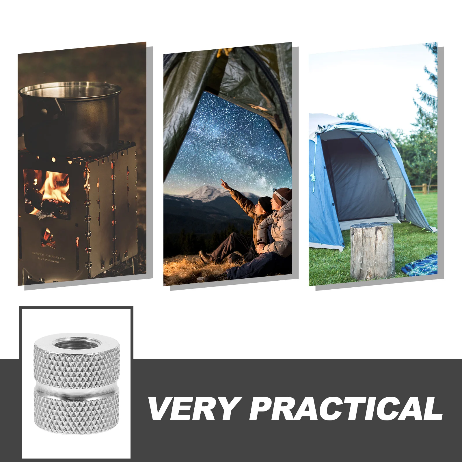 

3Pcs Professional Propane Adapter Wear-Resistant Gas Tank Converter for Camping Stoves and Outdoor Supplies Camping Accessory