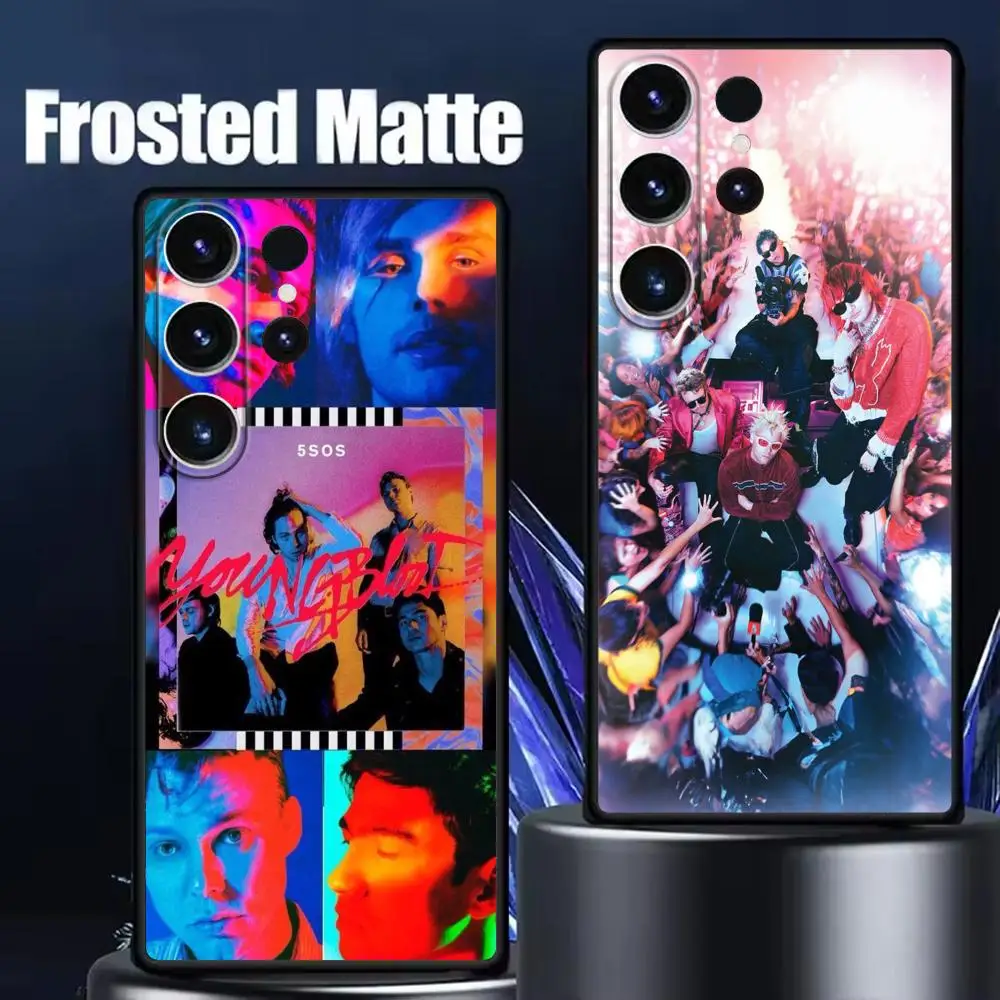 5 Seconds of Summer 5SOS Phone Case For Samsung Galaxy S26 S25 S24 S23 S22 S21 Plus Ultra Note20 Soft Black