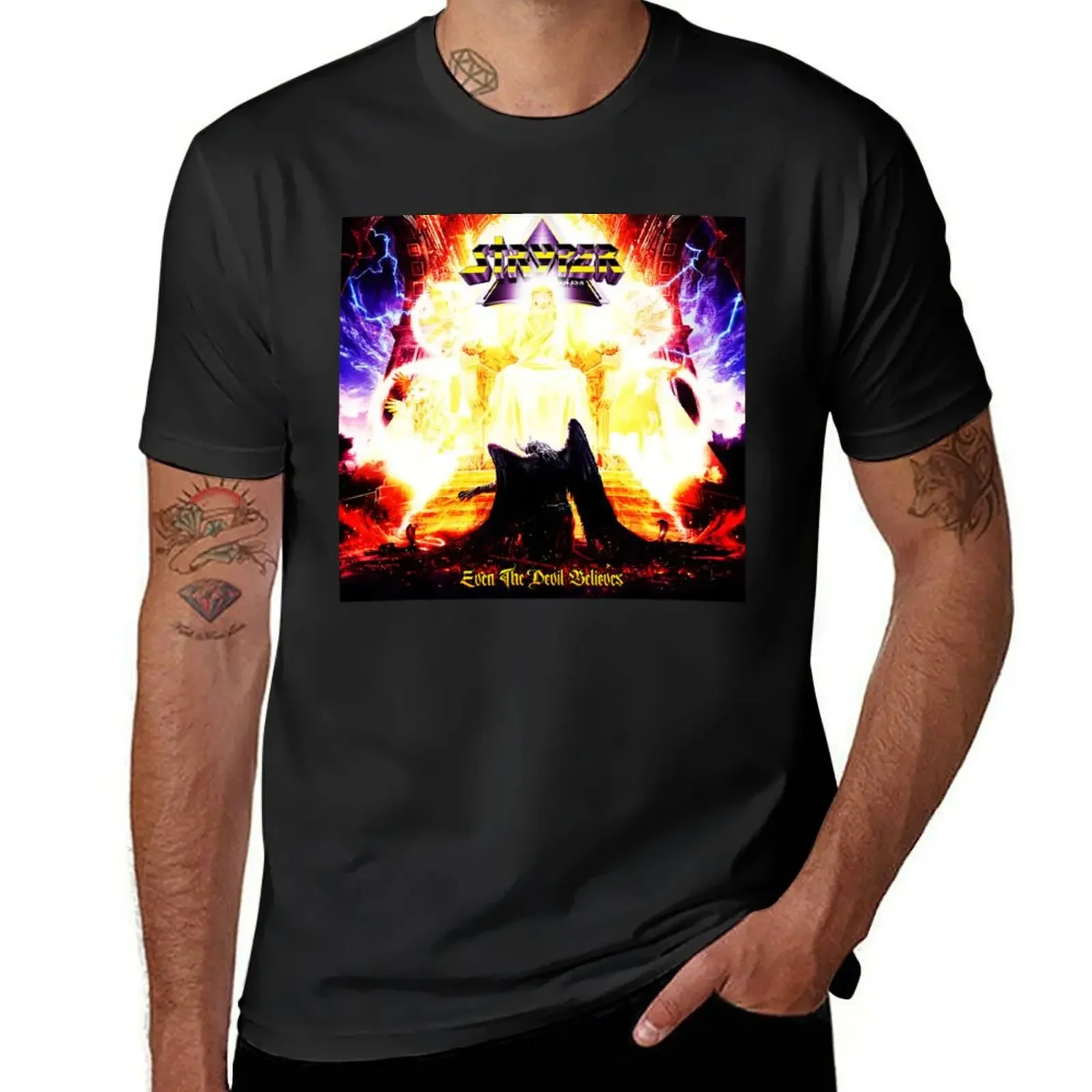 

stryper logo wallpaper christian rock band 90art T-Shirt sweat topping Personalized t-shirt Clothing plus size men clothing