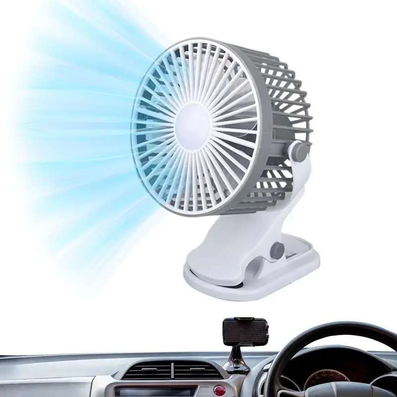 

360 Rotate USB Desk Fan Car Clip On Fan Rechargeable Mini Clip Fan USB Powered Desk Fan Mini Clip On Desk Fan