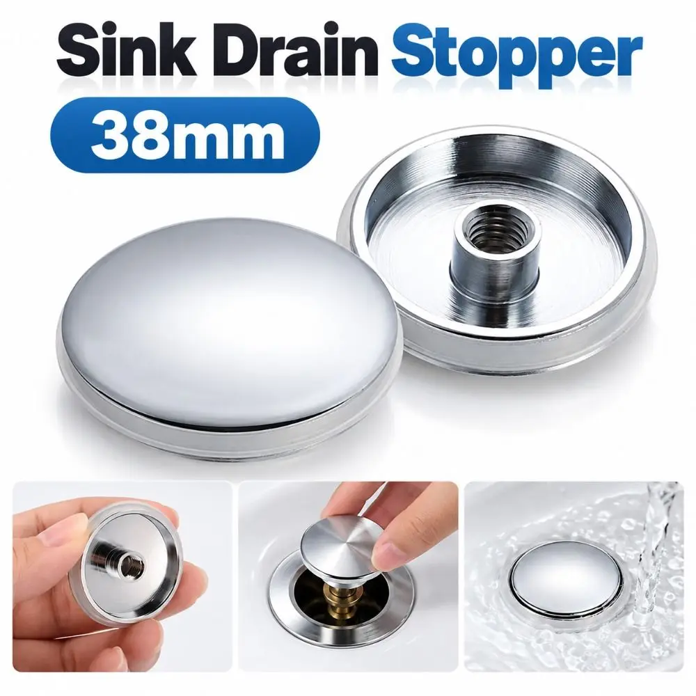 New 38mm Sink Drain Stopper Copper Pop-up Pop-up Drain Plug Rustproof Sealing Cap Wash Basin Plug for Bathtub