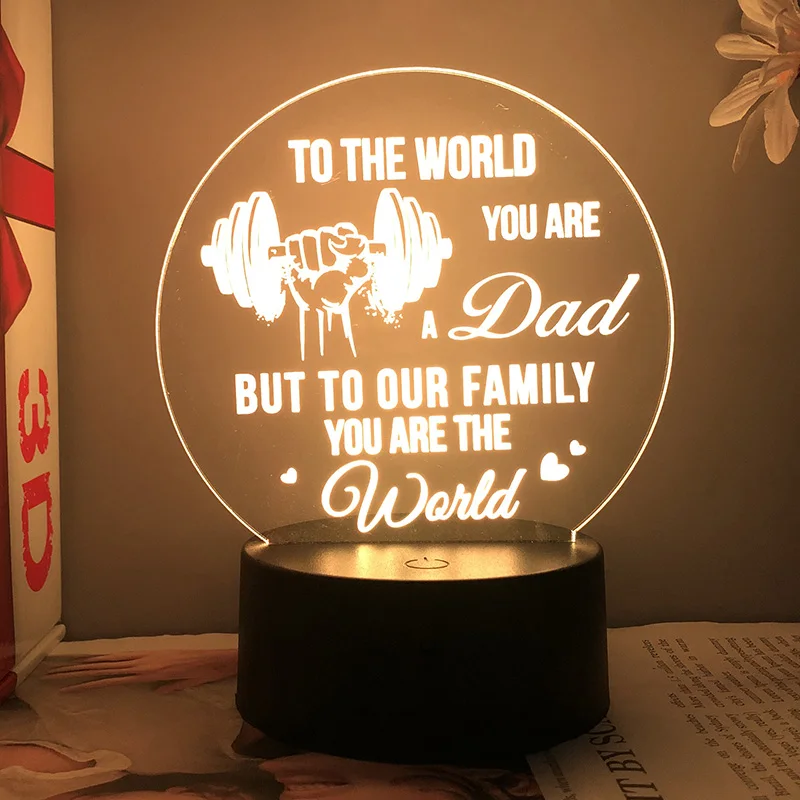 Customize Text Father's Day Gift Night Light What You Most Want To Say To Your Dad Lamp Holiday For Dad