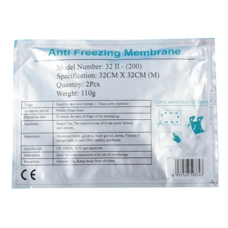 

Consumable Anti Freeze Membrane 28X28Cm 34X42Cm Anti Freezing Membranes Anti-Freezing Pad For Cryotherapy Machines