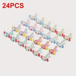 24pcs Luminous Mini Resin Axolotl Tiny for DIY Craft Garden Landscape Dollhouse Ornament Potted Plants Decorations