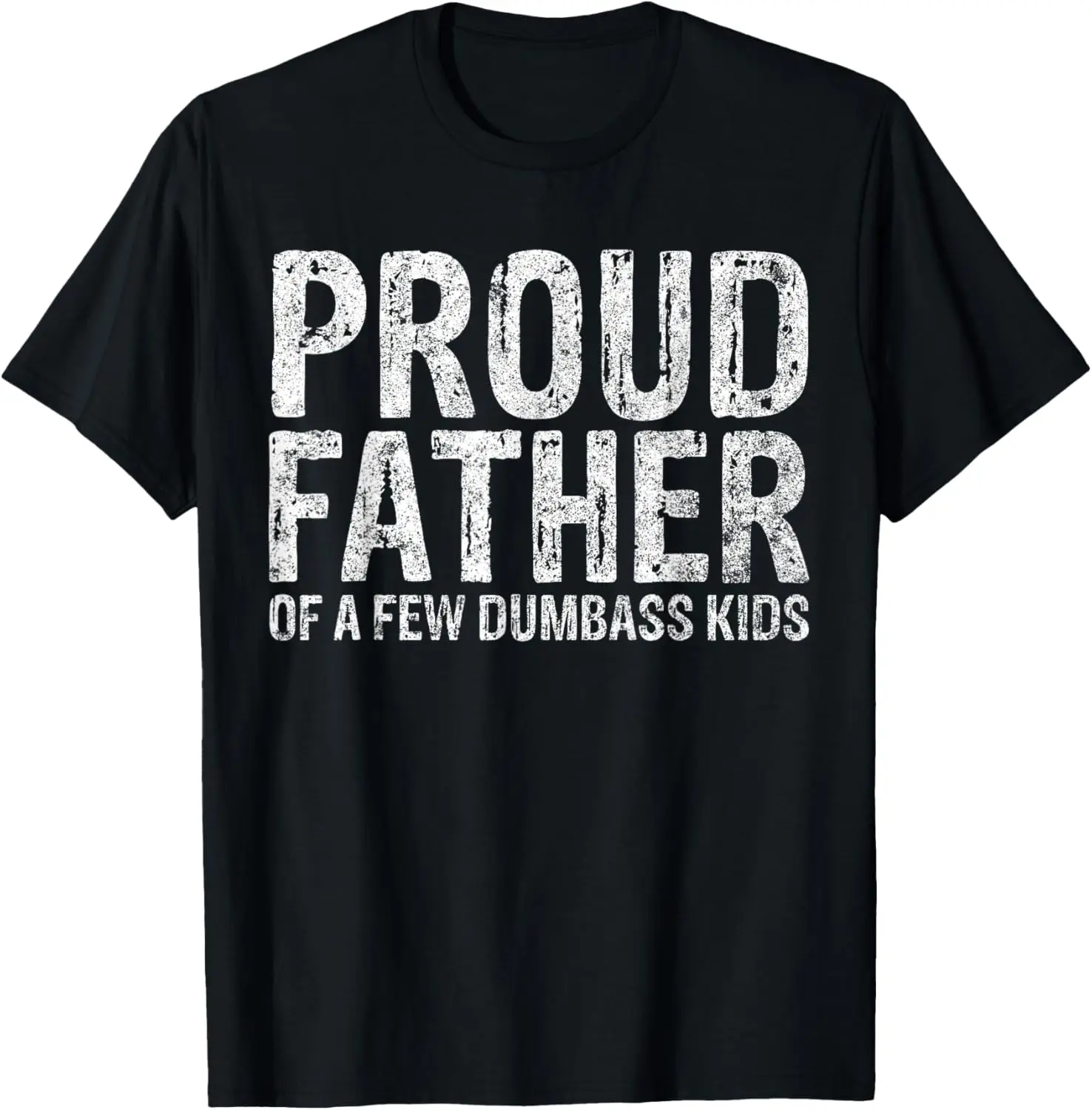 Proud Father Of A Few Dumbass Kids Funny Fathers Day T-Shirt