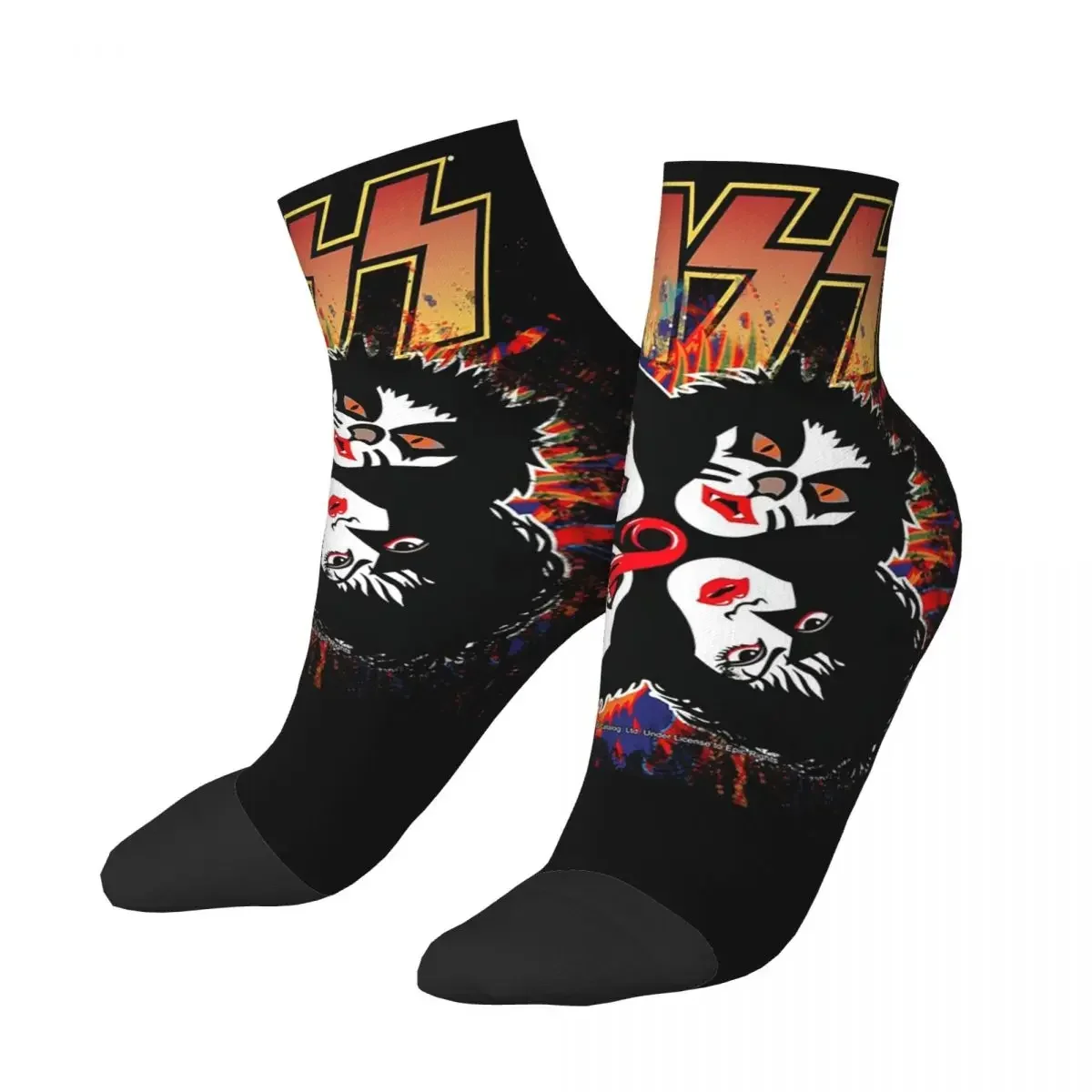 Kiss Rock Band Retor Socks Harajuku Sweat Absorbing Stockings All Season Socks Accessories for Unisex Christmas Gifts