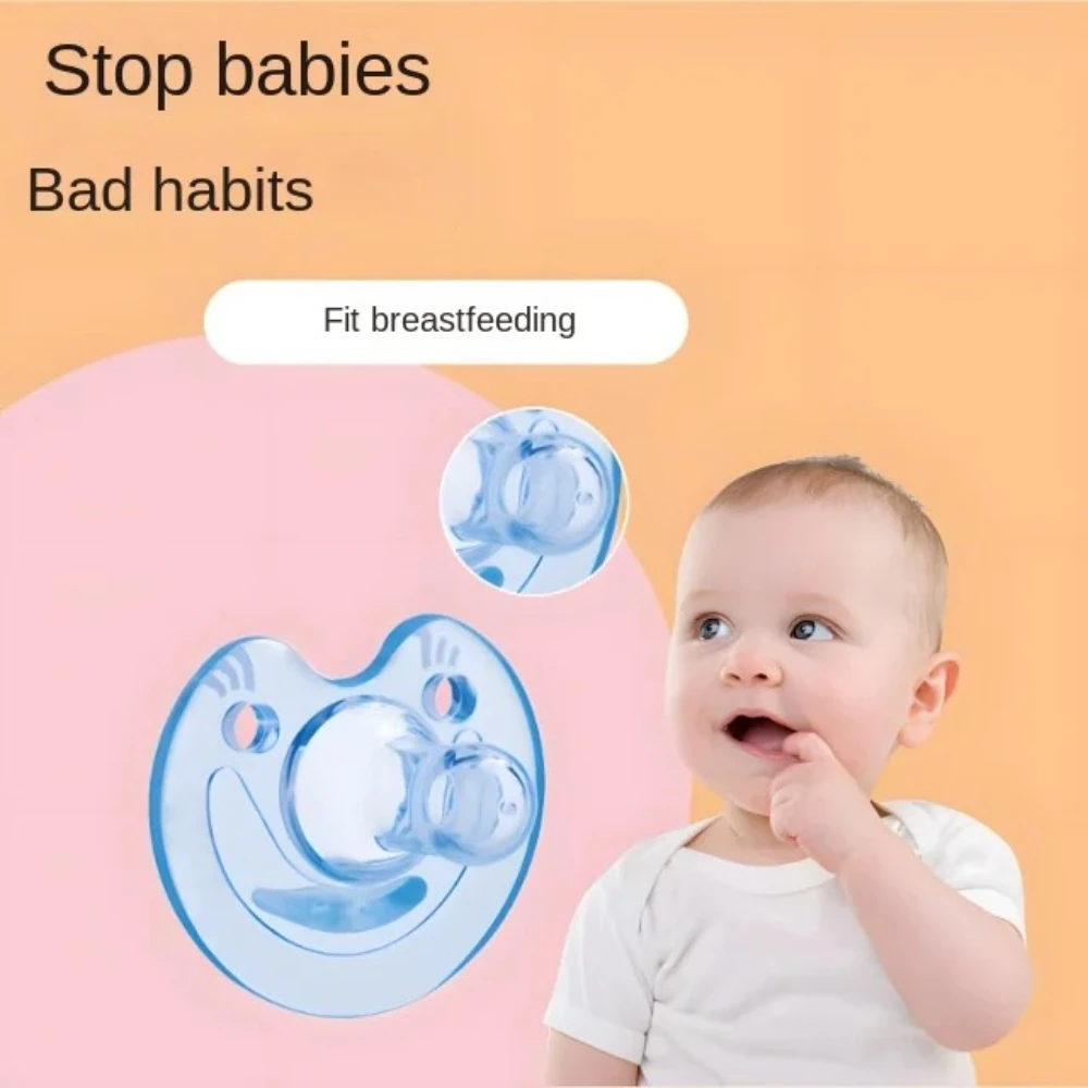 Silicone Soothing Simulation Nipple, Ultra-Soft Baby Newborn Breastfeeding Anti-Colic Teat for Weaning and Sleep Aid