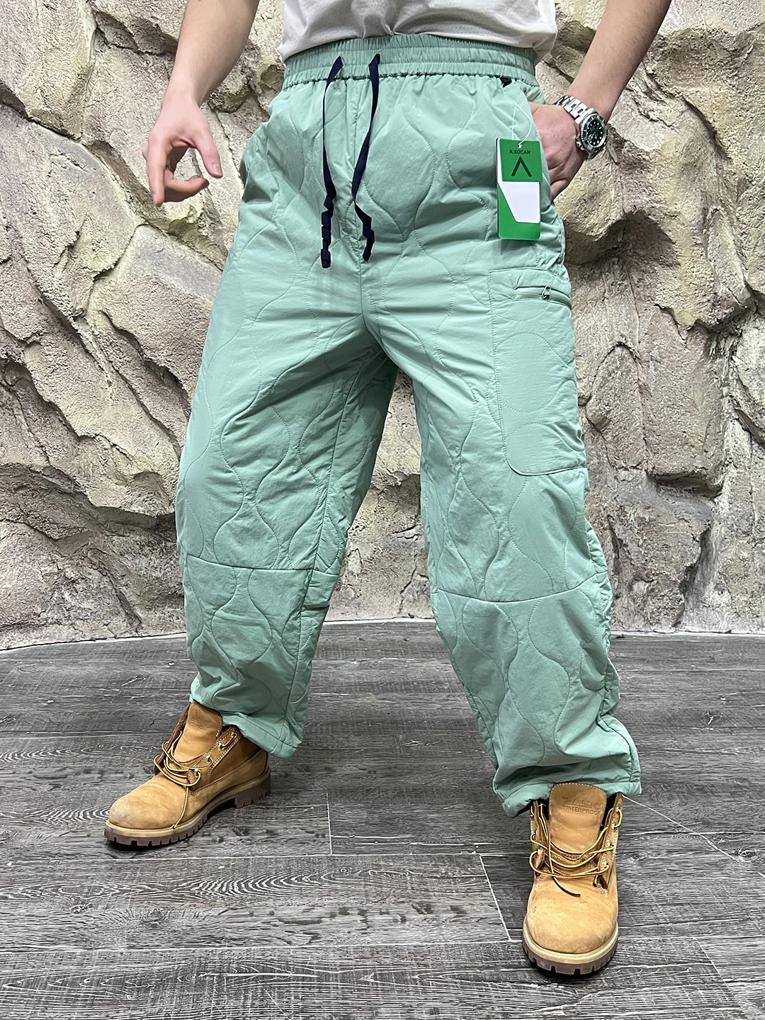 

Couples Outdoor Water-Resistant Thermal Straight Leg Cotton Pants Loose Fit Long Trousers Youth Faion Home Comfortable