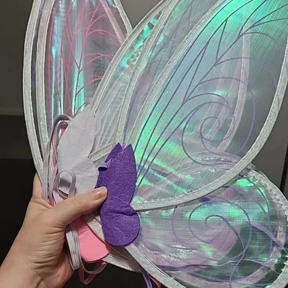 Butterfly Fairy Wings Costume For Women Sparkling Angel Princess Wings Glitter Cosplay Props For Halloween Carnival Themed Party 5
