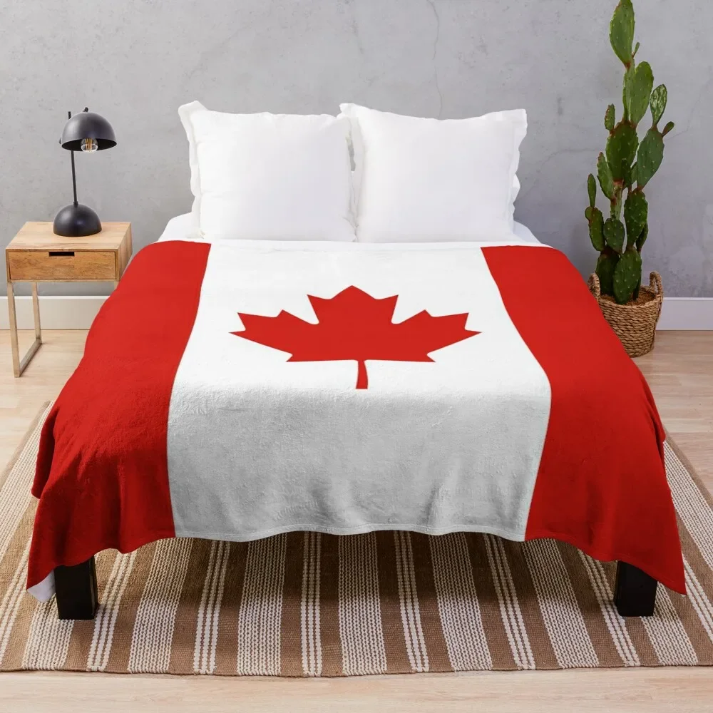 

Flag of Canada Throw Blanket Blankets For Sofas Plaid on the sofa For Baby Blankets