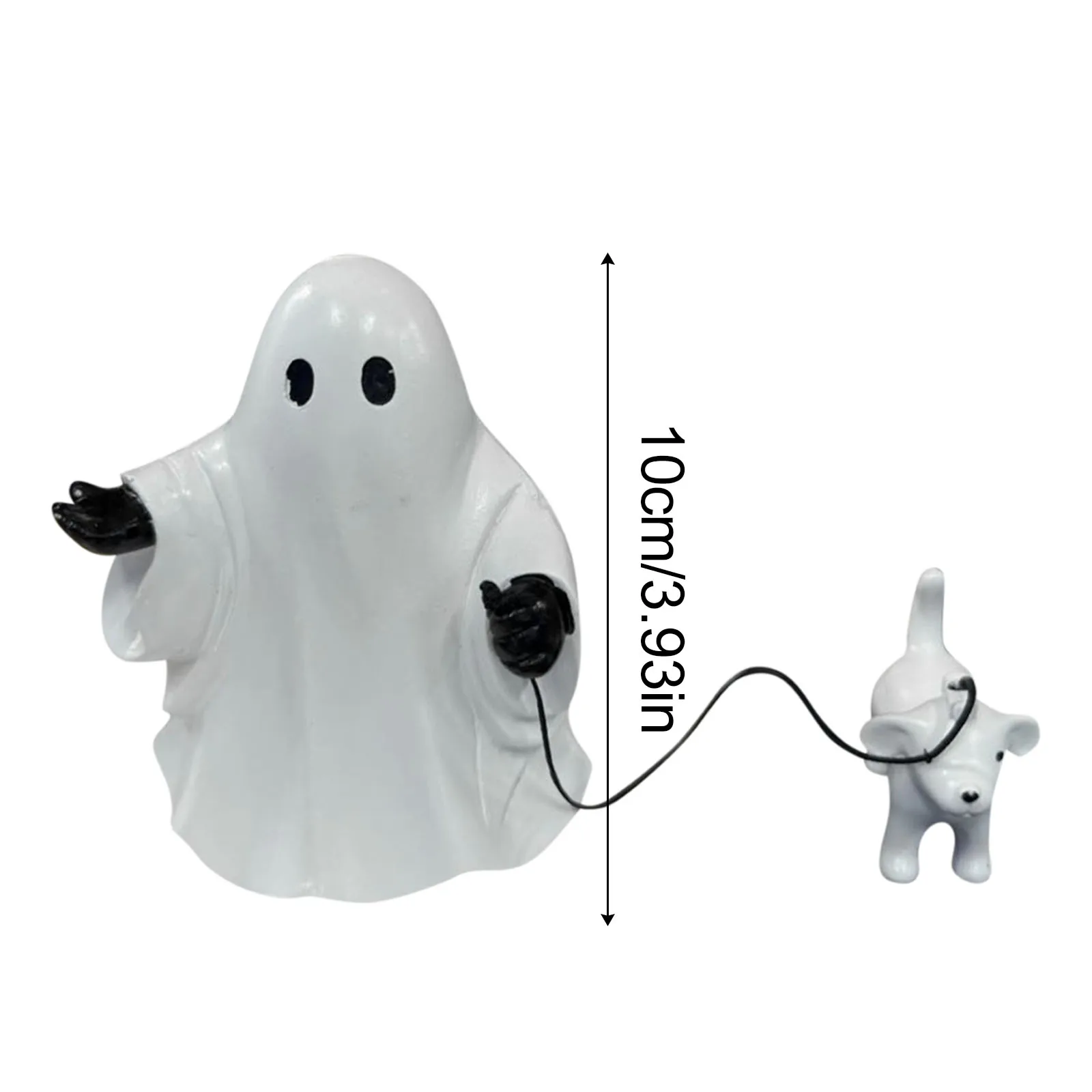 Ghosts And Puppy Candle Holder Halloween Statue Ghosts Walking Dog Statue For Shelf, Table Fun Home Decor