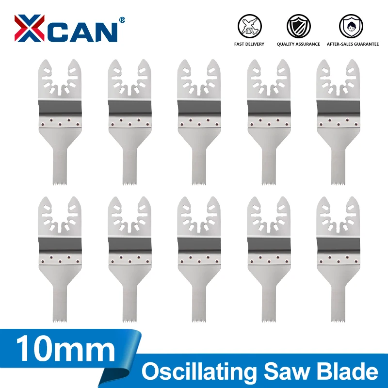 XCAN 1/5/10pcs 10mm Oscillating Tool Saw Blades Stainless Steel Oscillating MultiTool For Metal Wood Plasterboard Cutting