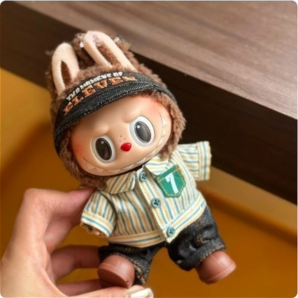 لكوريا Kpop 17 سنتيمتر Labubu V3 V2 V1 متجر مريح ملابس دمى الزي اكسسوارات أفخم دمية الملابس طفل هدية