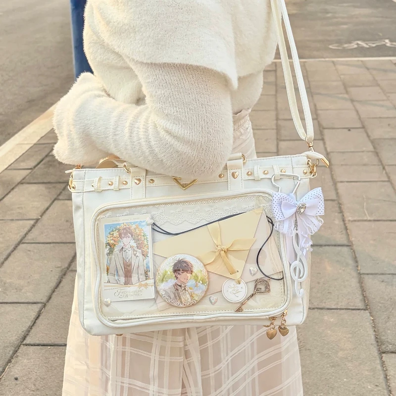 Anime Lta Bag Female Shoulder Crossbody Large Capacity Commuting Large Amount of Food Zagu Versatile Girl Satin Tote Bag Women